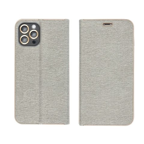 Etui z klapką na Samsung S20 FE / S20 FE 5G Luna Book Gold srebrne