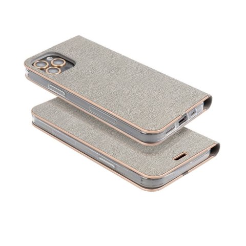 Etui z klapką na Samsung S20 FE / S20 FE 5G Luna Book Gold srebrne