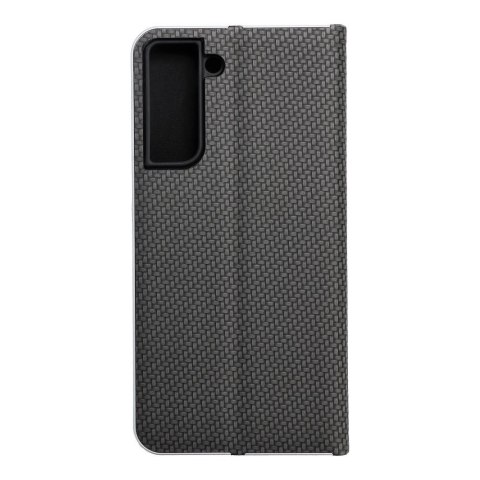 Etui z klapką na Samsung S21 FE Luna Book Carbon czarne