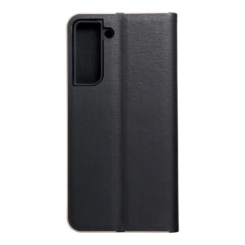 Etui z klapką na Samsung S21 FE Luna Book Gold czarne