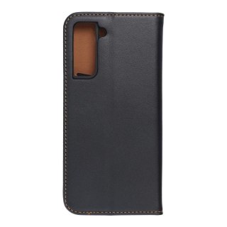 Etui z klapką na Samsung S21 Smart Pro Book skórzane czarne