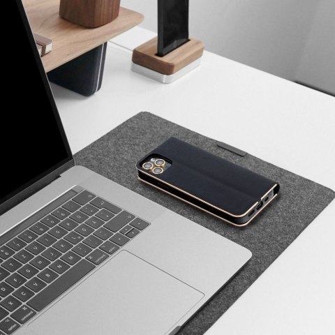 Etui z klapką na Samsung S22 Luna Book Gold czarne