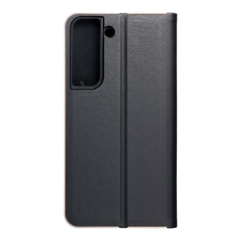 Etui z klapką na Samsung S22 Luna Book Gold czarne