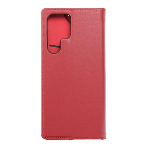 Etui z klapką na Samsung S22 ULTRA Smart Pro Book skórzane bordowe