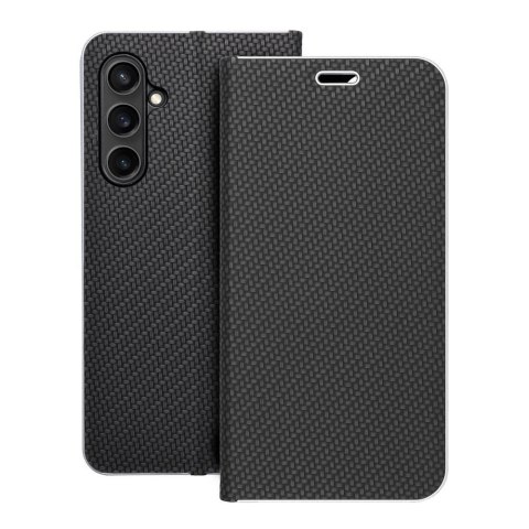 Etui z klapką na Samsung S23 FE Luna Book Carbon czarne