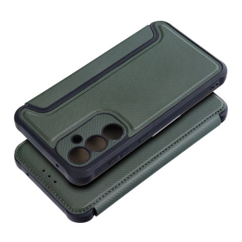 Etui z klapką na Samsung S23 FE Razor Book ciemnozielone