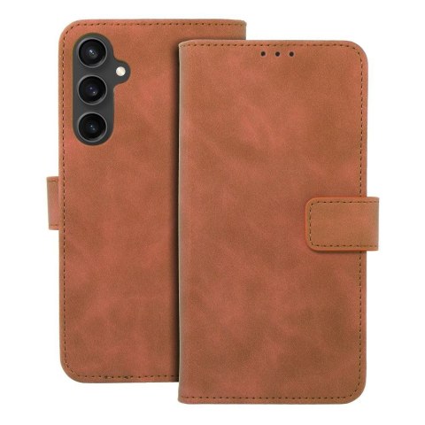 Etui z klapką na Samsung S23 FE Tender Book brązowe