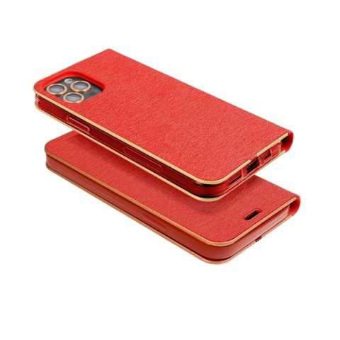 Etui z klapką na Samsung S24 FE Luna Book Gold czerwone