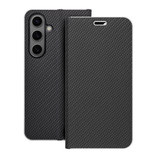 Etui z klapką na Samsung S24 Luna Book Carbon czarne