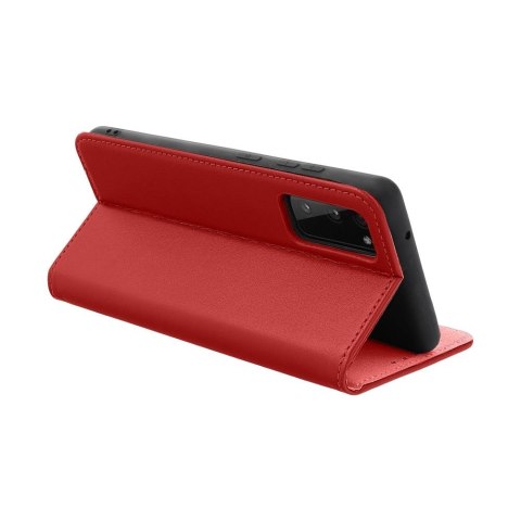 Etui z klapką na Samsung S25 Smart Pro Book skórzane bordowe