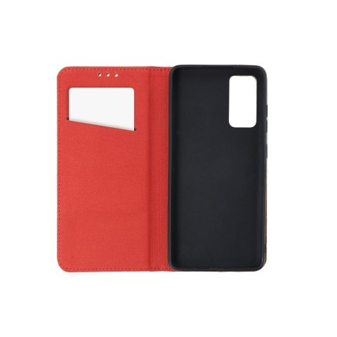 Etui z klapką na Samsung S25 Smart Pro Book skórzane bordowe
