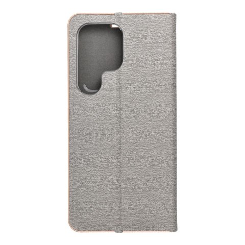 Etui z klapką na Samsung S25 ULTRA Luna Book Gold srebrne