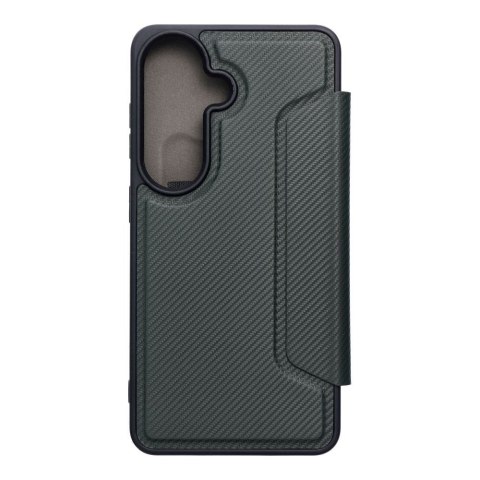 Etui z klapką na Samsung S26 Razor Book ciemnozielone