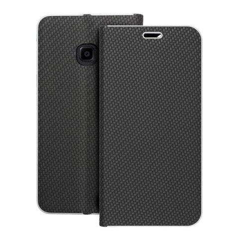 Etui z klapką na Samsung Xcover 4 Luna Book Carbon czarne