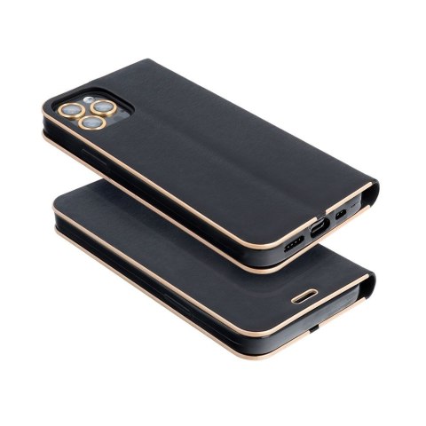 Etui z klapką na Xiaomi Redmi 12 4G / 12 5G Luna Book Gold czarne
