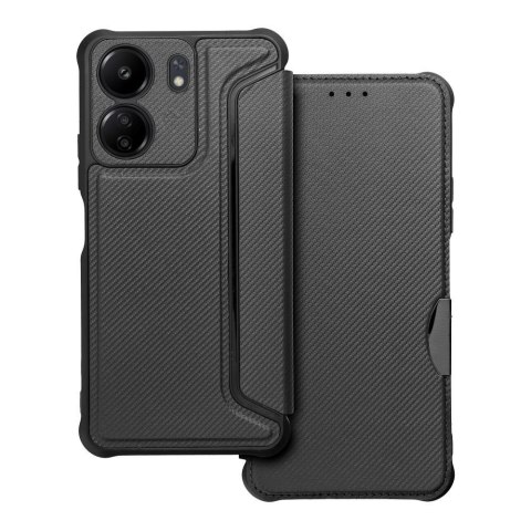 Etui z klapką na Xiaomi Redmi 13C Razor Book czarne