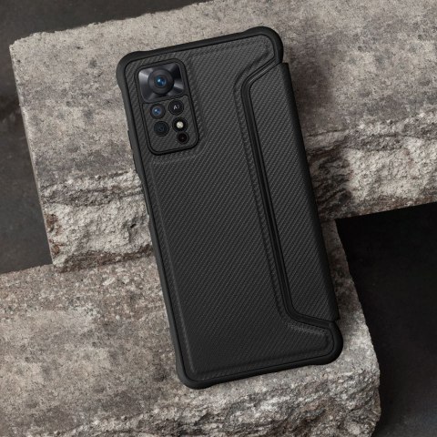 Etui z klapką na Xiaomi Redmi 13C Razor Book czarne