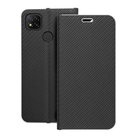 Etui z klapką na Xiaomi Redmi 9C / 9C Luna Book Carbon czarne