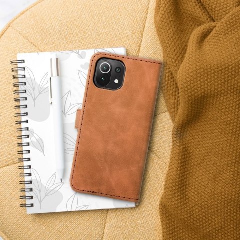 Etui z klapką na Xiaomi Redmi NOTE 11 / 11S Tender Book brązowe