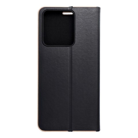 Etui z klapką na Xiaomi Redmi NOTE 13 4G Luna Book Gold czarne