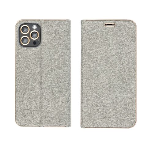 Etui z klapką na Xiaomi Redmi NOTE 15 PRO 5G Luna Book Gold srebrne
