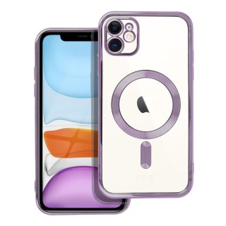 Futerał do iPhone 11 Electro Mag Cover zgodny z MagSafe fioletowy