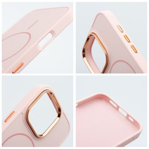 Futerał do iPhone 11 Frame Mag Cover zgodny z MagSafe pudrowy róż