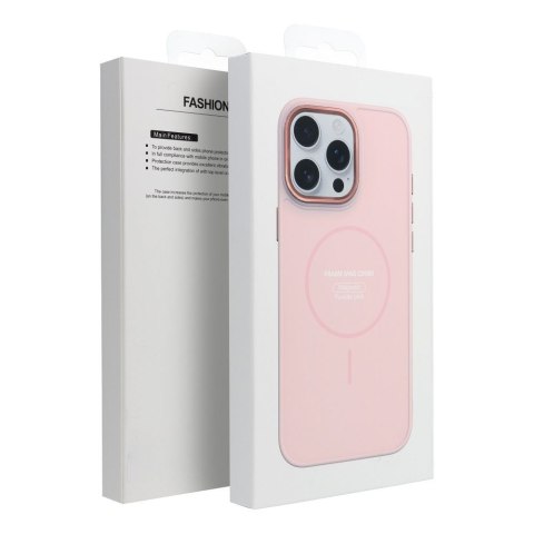 Futerał do iPhone 11 Frame Mag Cover zgodny z MagSafe pudrowy róż