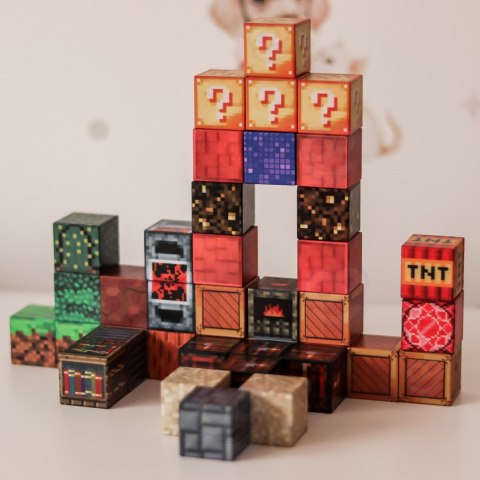 WOOPIE Klocki Magnetyczne Konstrukcyjne Sześciany 3D Zestaw Edukacyjny 63 el.