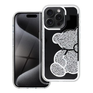 Futerał do iPhone 11 Teddy Bear srebrny