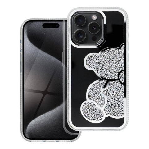 Futerał do iPhone 11 Teddy Bear srebrny