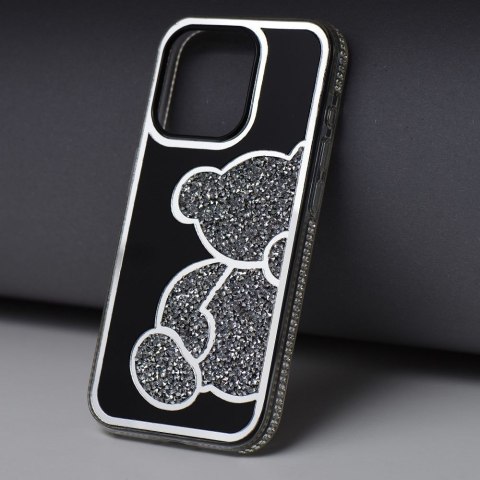 Futerał do iPhone 11 Teddy Bear srebrny