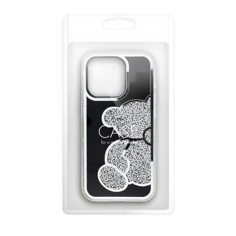 Futerał do iPhone 11 Teddy Bear srebrny