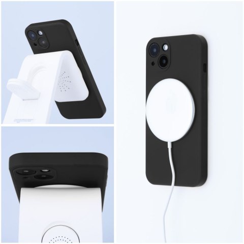 Futerał do iPhone 12 MINI Silicone Mag Cover zgodny z MagSafe czarny