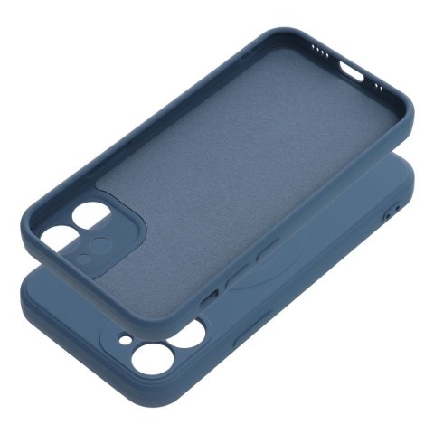 Futerał do iPhone 12 MINI Silicone Mag Cover zgodny z MagSafe niebieski