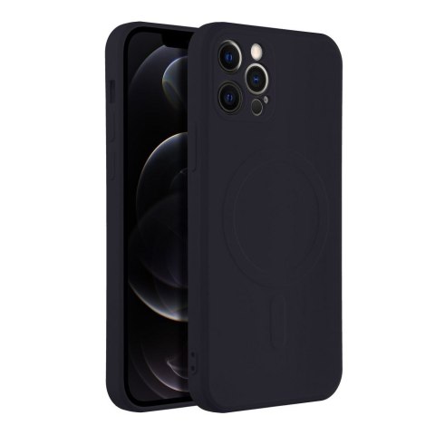 Futerał do iPhone 12 PRO Silicone Mag Cover zgodny z MagSafe czarny