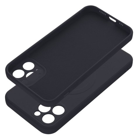 Futerał do iPhone 12 PRO Silicone Mag Cover zgodny z MagSafe czarny