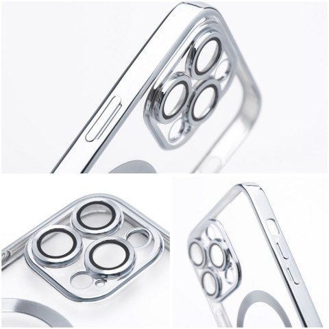 Futerał do iPhone 13 Electro Mag Cover zgodny z MagSafe srebrny