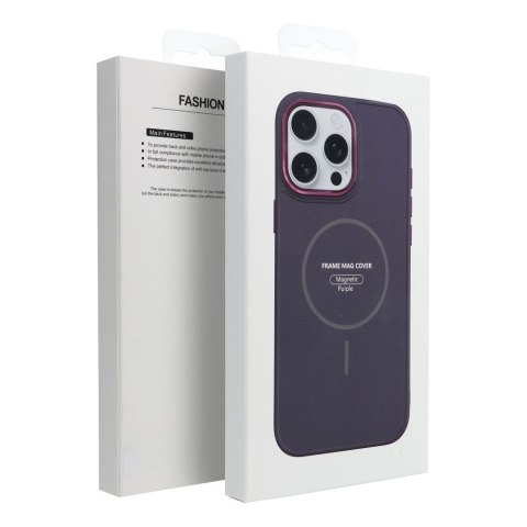 Futerał do iPhone 13 Frame Mag Cover zgodny z MagSafe fioletowy