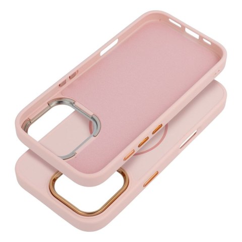 Futerał do iPhone 13 Frame Mag Cover zgodny z MagSafe pudrowy róż