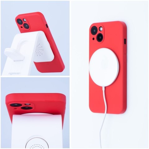 Futerał do iPhone 13 MINI Silicone Mag Cover zgodny z MagSafe czerwony