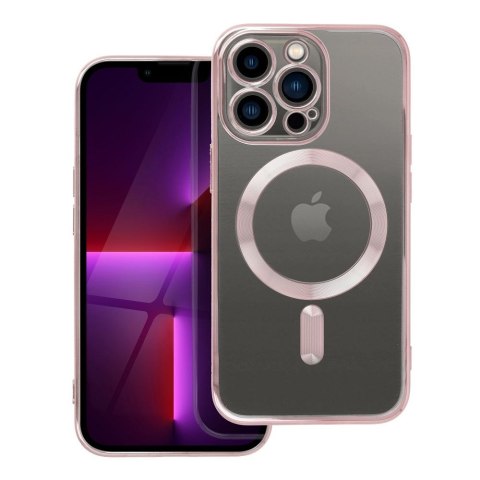 Etui na iPhone 13 PRO Electro Mag Cover zgodne z MagSafe złoto różowe
