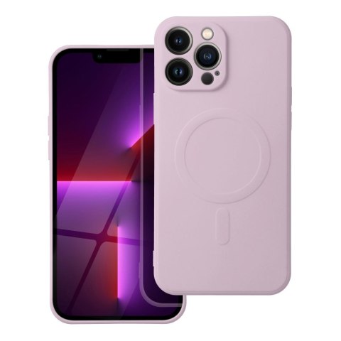 Futerał do iPhone 13 PRO MAX Silicone Mag Cover zgodny z MagSafe (camera protection) różowy