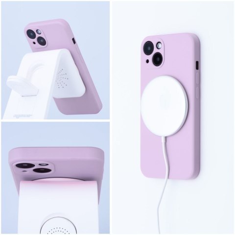 Futerał do iPhone 13 PRO MAX Silicone Mag Cover zgodny z MagSafe (camera protection) różowy