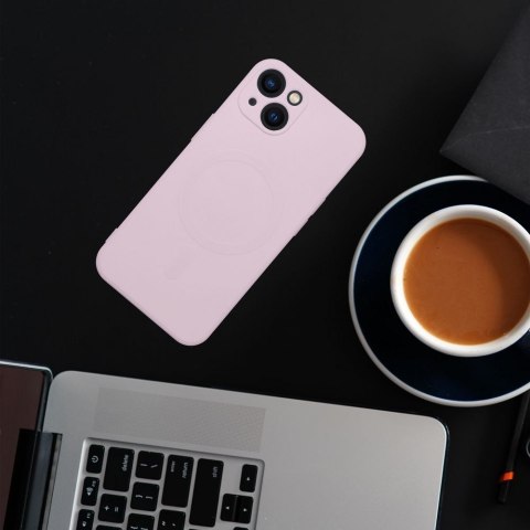 Futerał do iPhone 13 PRO MAX Silicone Mag Cover zgodny z MagSafe (camera protection) różowy