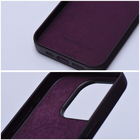 Futerał do iPhone 13 PRO Woven Mag Cover zgodny z MagSafe burgundowy