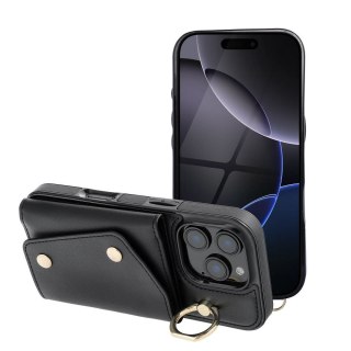 Futerał do iPhone 13 Wonder z portfelem czarny