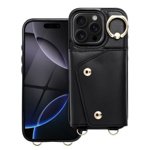 Futerał do iPhone 13 Wonder z portfelem czarny