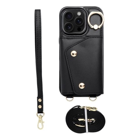Futerał do iPhone 13 Wonder z portfelem czarny