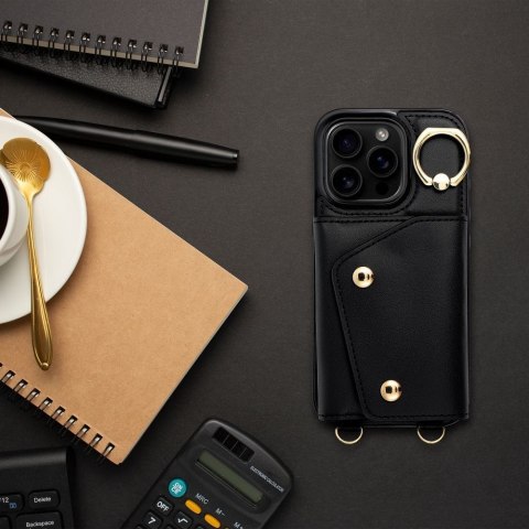 Futerał do iPhone 13 Wonder z portfelem czarny